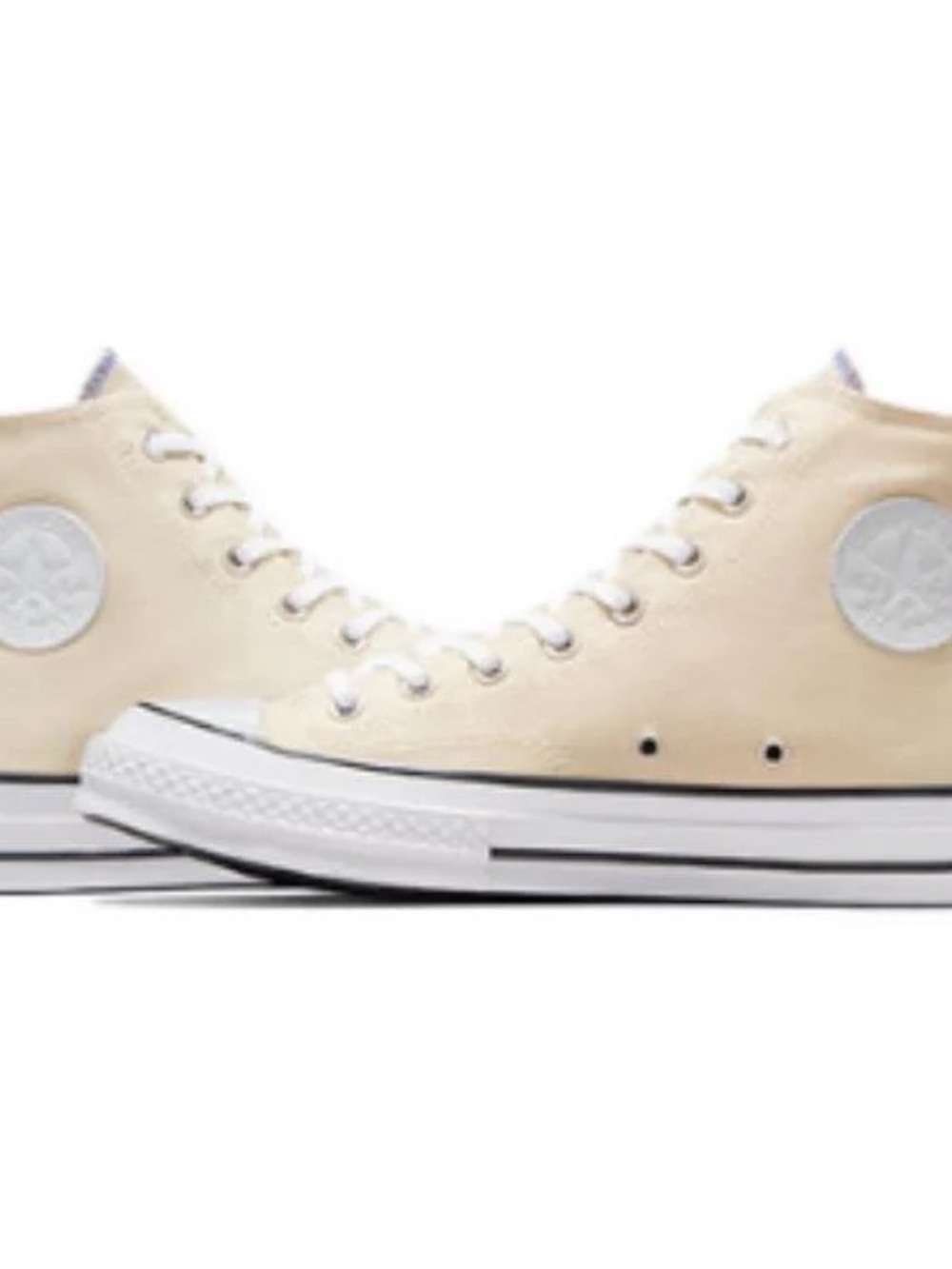 Converse Canvas High-Tops in Cream and White